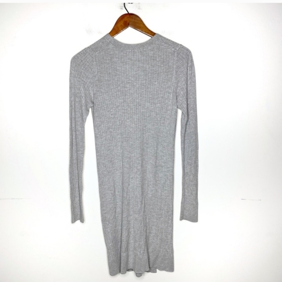 Anthropologie Meadow Rue Sweater Size XS Cali Cardigan Duster Gray Ribbed $98 - Picture 3 of 6